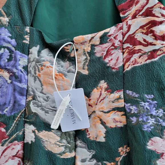 Marchesa Notte sleeveless fil-coupé midi  dress size 8 - Picture 5 of 7